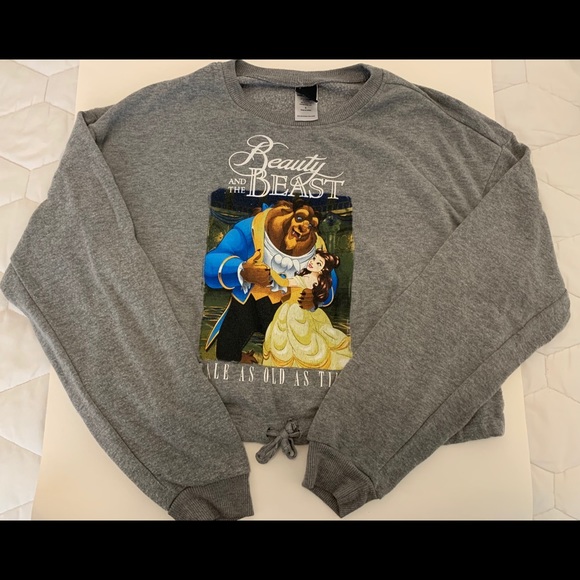 Disney Tops - Cropped BEAUTY&THE BEAST cropped Sweatshirt